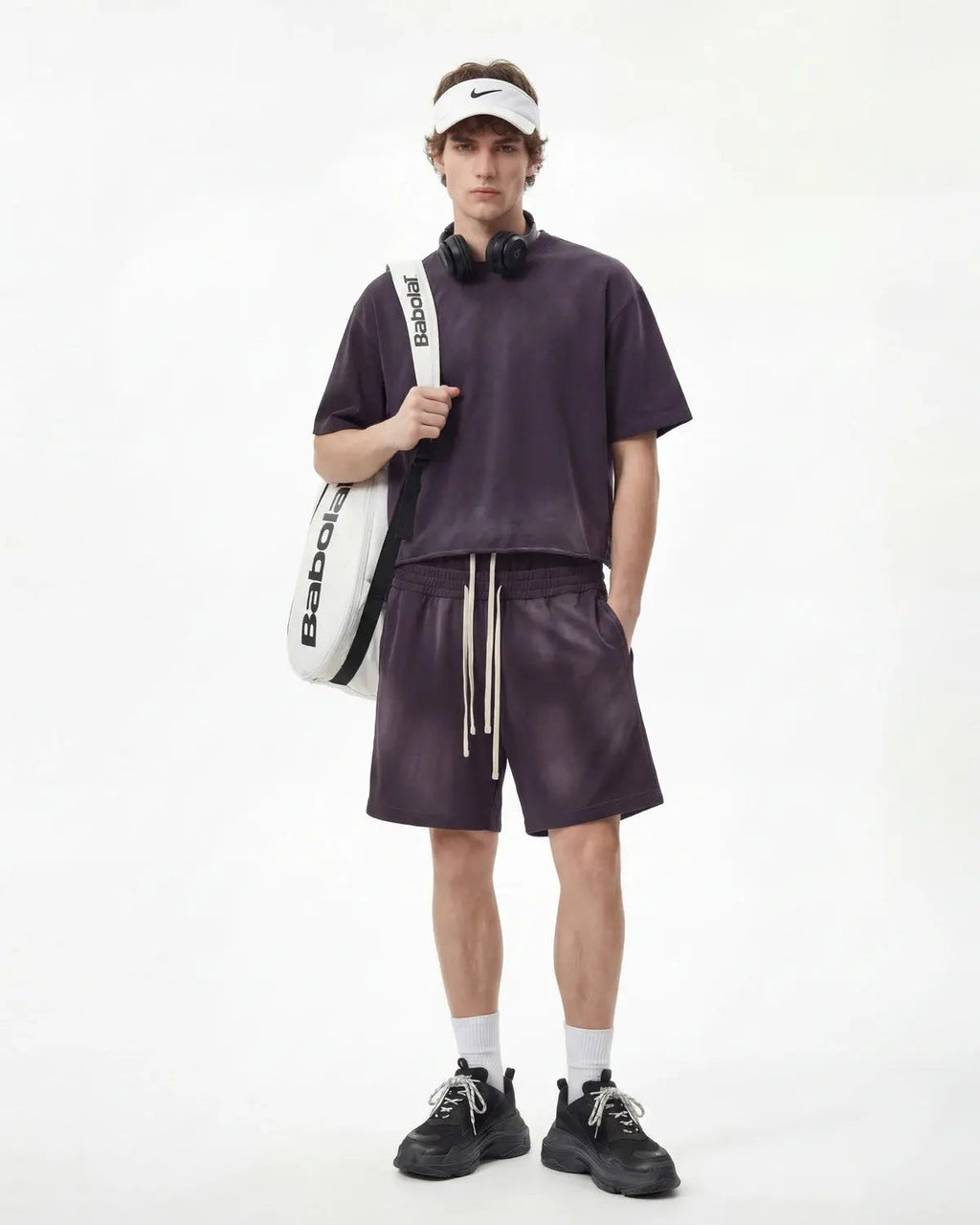 Monkey Washed Boxy Cropped T-Shirt by INFLATION, featuring a relaxed fit and casual streetwear style with a washed finish.
