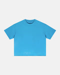 Monkey Washed Boxy Cropped T-Shirt by INFLATION, featuring a relaxed fit and casual streetwear style in a washed cotton fabric.