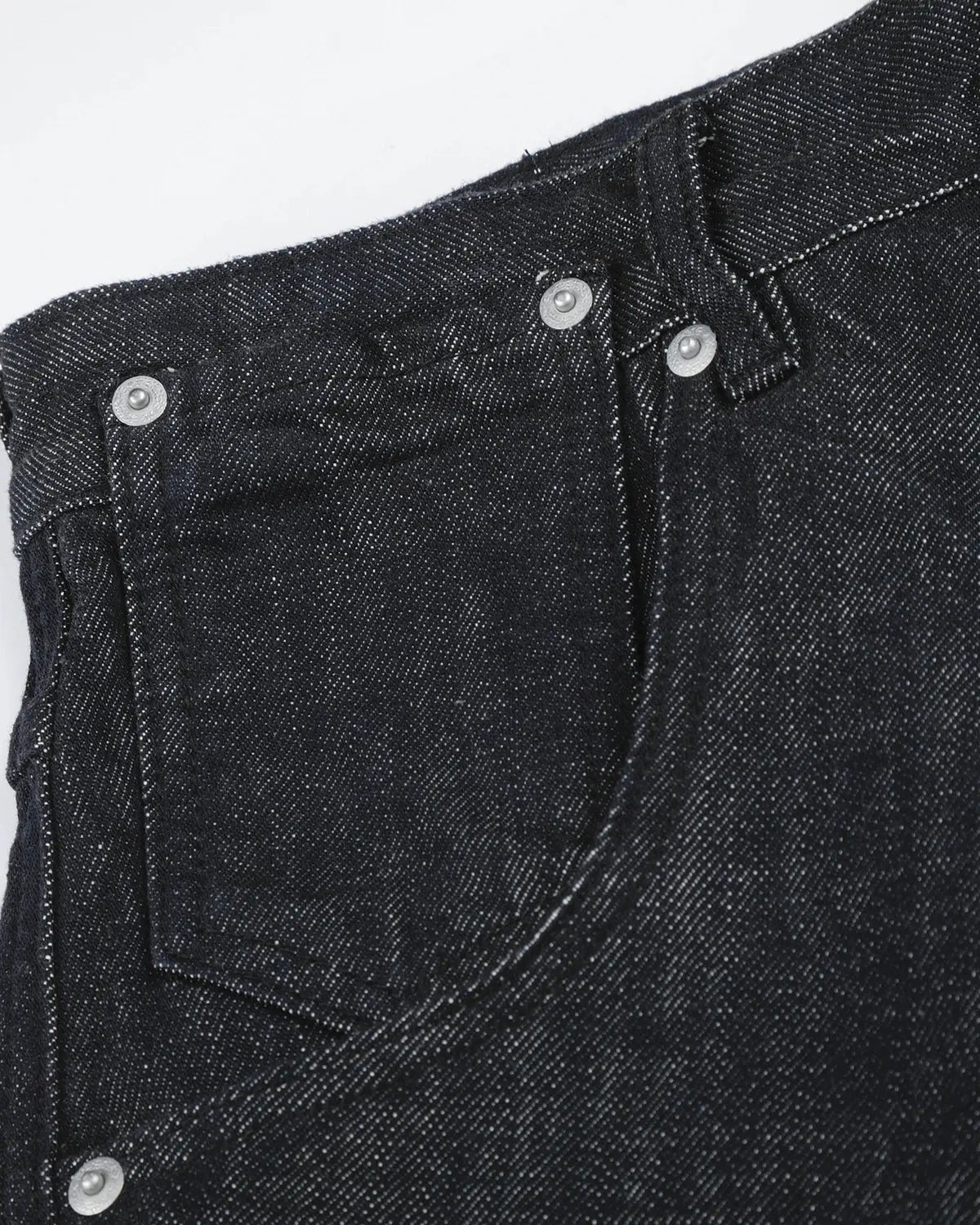 Cinch back raw baggy jeans by INFLATION Streetwear, featuring loose fit and distressed denim, displayed on a neutral background.