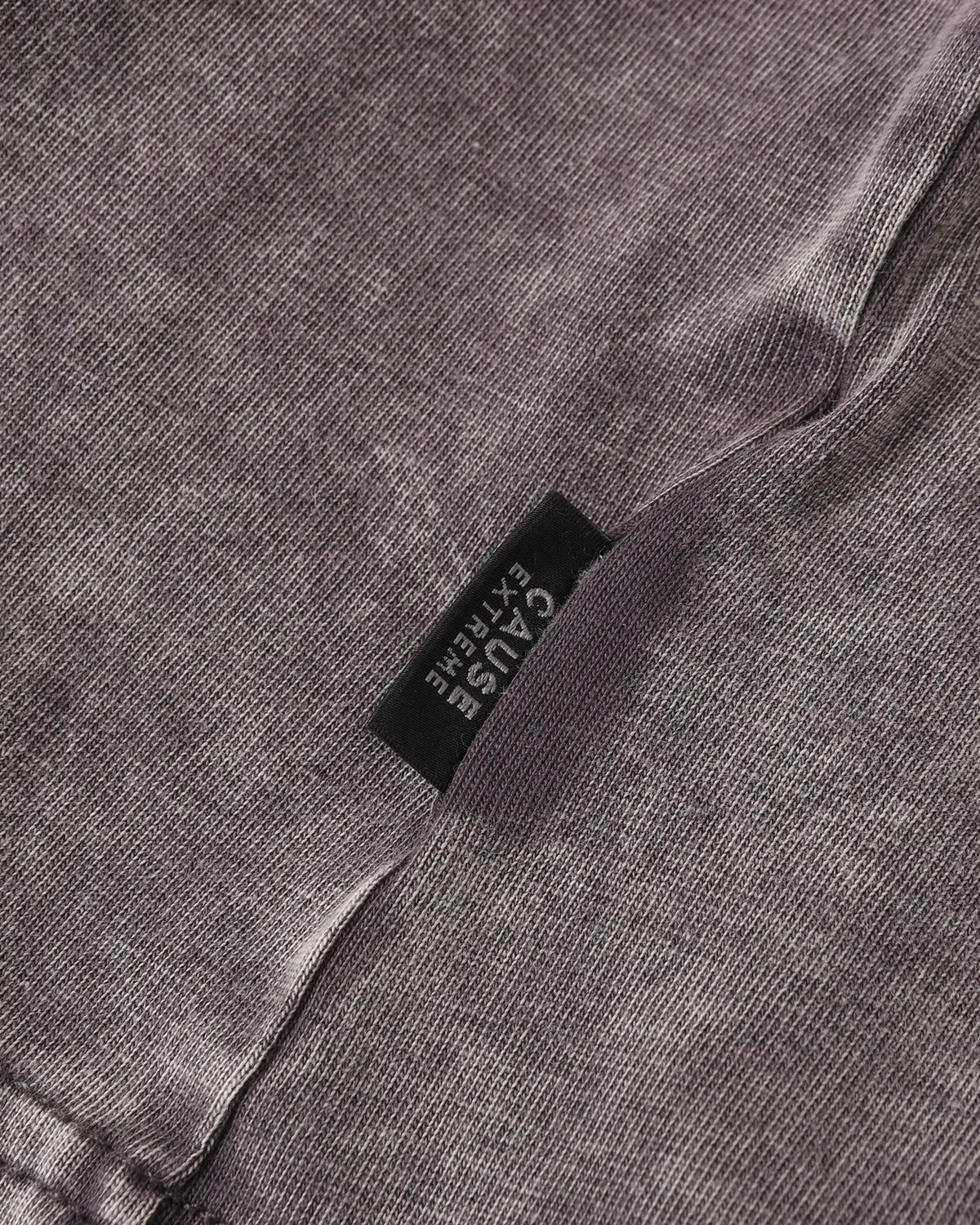 Textured patchwork washed T-shirt by INFLATION Streetwear featuring a casual, multi-fabric design and distressed finish.