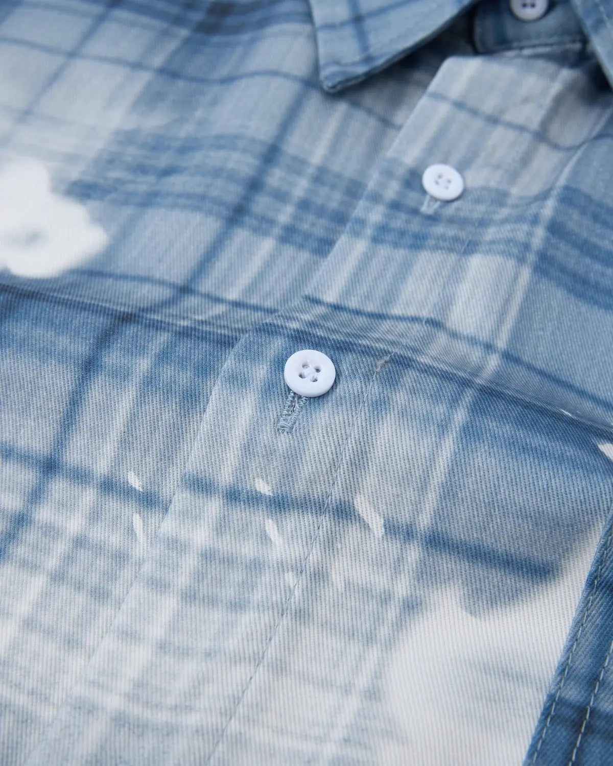 Inflation Streetwear boxy Tencel washed plaid print shirt with a relaxed fit, featuring a button-up front and casual style.
