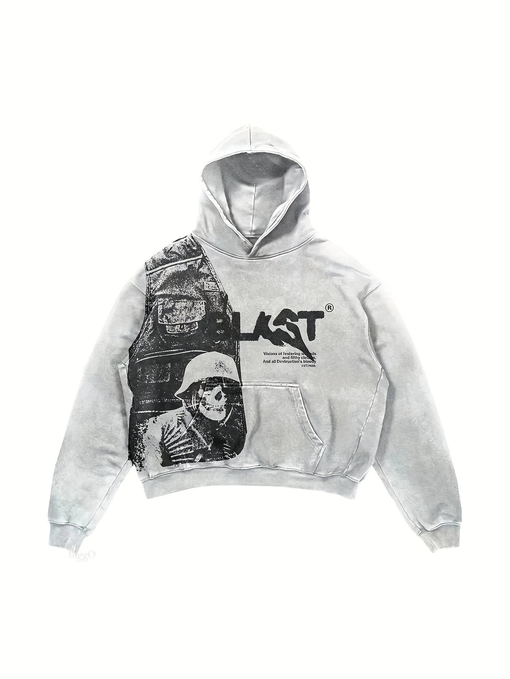 Unisex Y2K Gothic Harajuku Casual Skull Print Hoodie