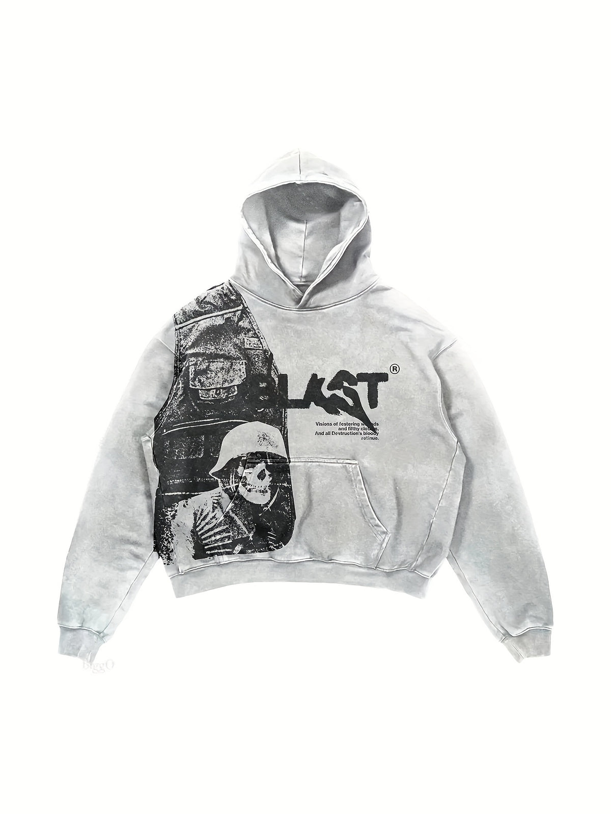 Unisex Y2K Gothic Harajuku Casual Skull Print Hoodie