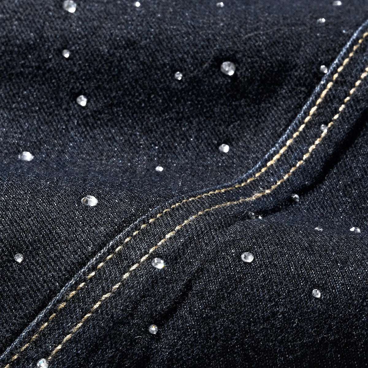 Leopard patch rhinestone barrel jeans by INFLATION Streetwear, featuring leopard print patches and rhinestone embellishments.