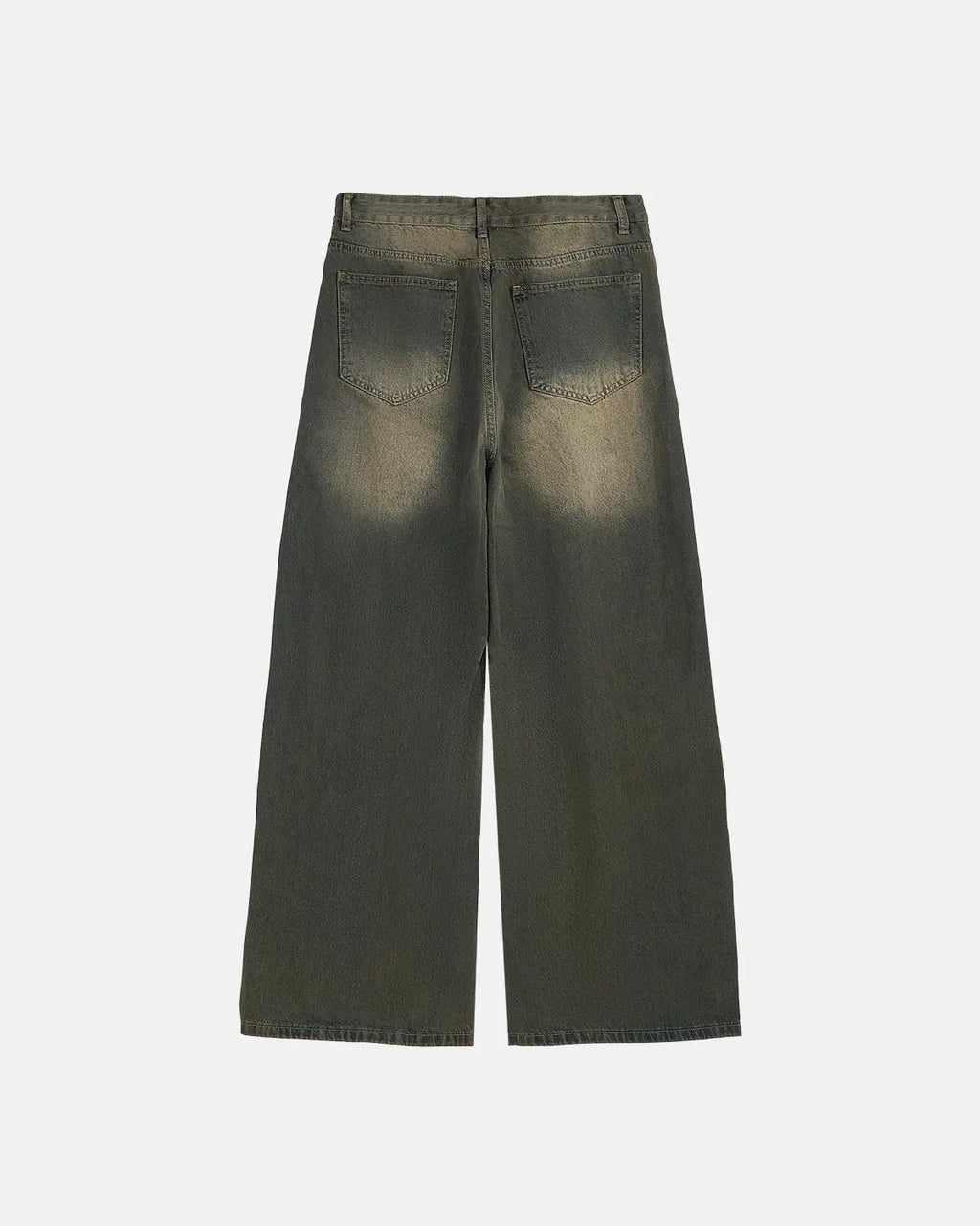 Flation streetwear washed loose-fit denim pants with distressed details and relaxed style, casual streetwear denim trousers.