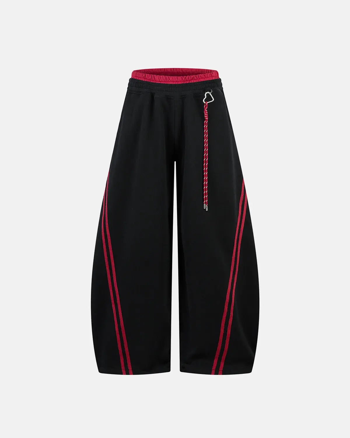 Grey striped baggy sweatpants by INFLATION Streetwear with a relaxed fit and comfortable waistband.