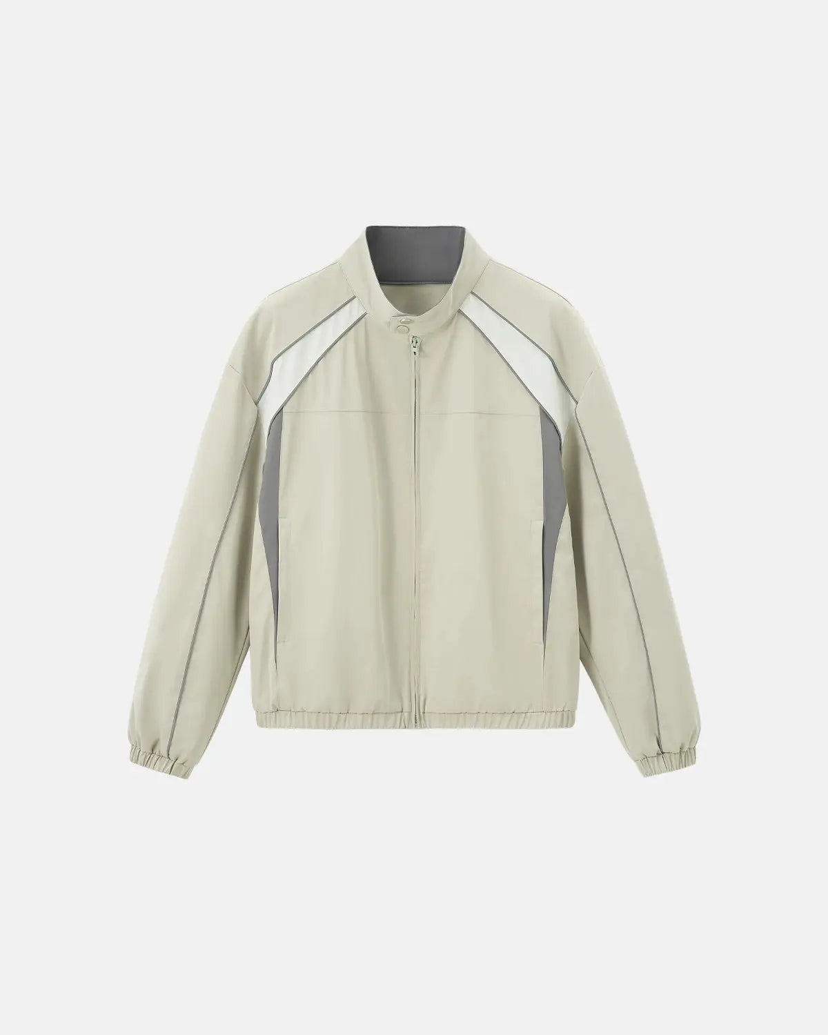 Reflective Flation streetwear windbreaker track jacket with luminous accents, lightweight fabric, and a modern athletic fit.