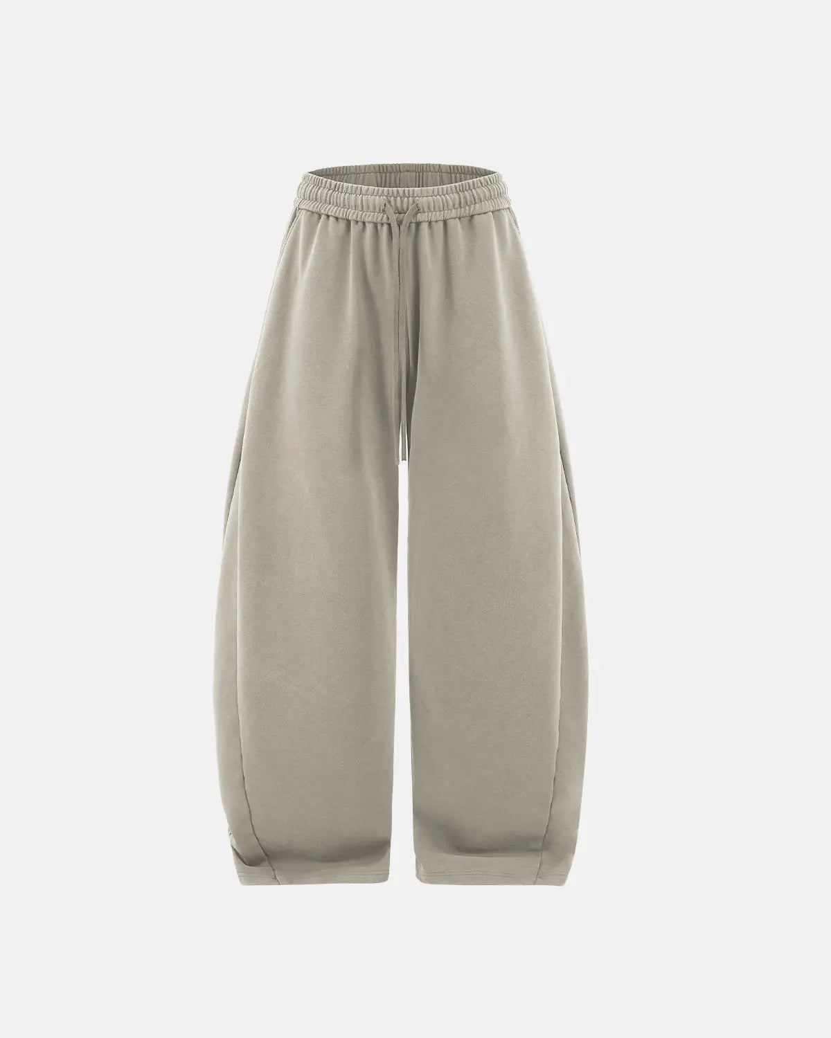 Inflation Streetwear Garment Wash French Terry Straight-leg Sweatpant in neutral fabric with relaxed fit and elastic waistband.