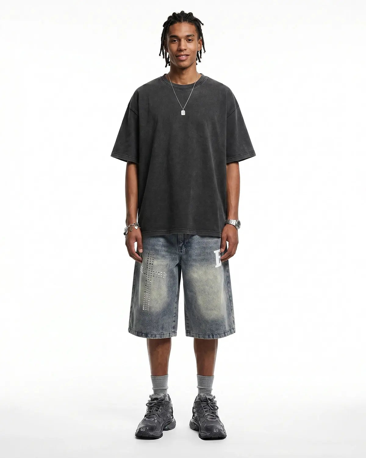 Heavyweight oversized washed T-shirt by Flation Streetwear, featuring a relaxed fit and vintage washed fabric.