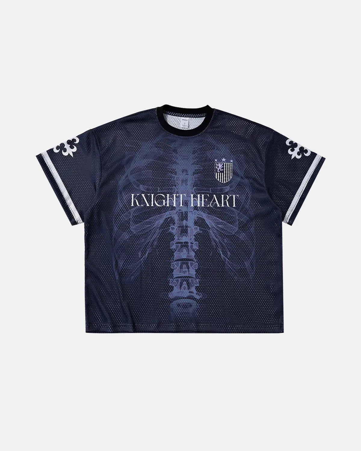 Inflation X-Ray Skeleton Graphic Mesh Jersey showcasing a detailed skeletal print and breathable mesh fabric.