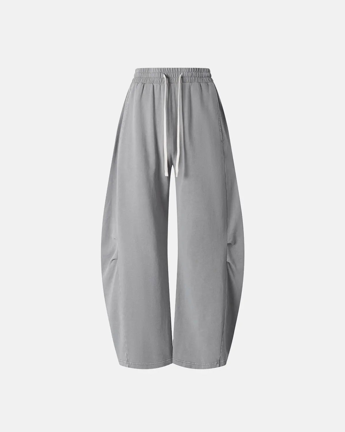 Distressed acid washed barrel sweatpants by INFLATION Streetwear featuring a relaxed fit and worn-in distressed details.