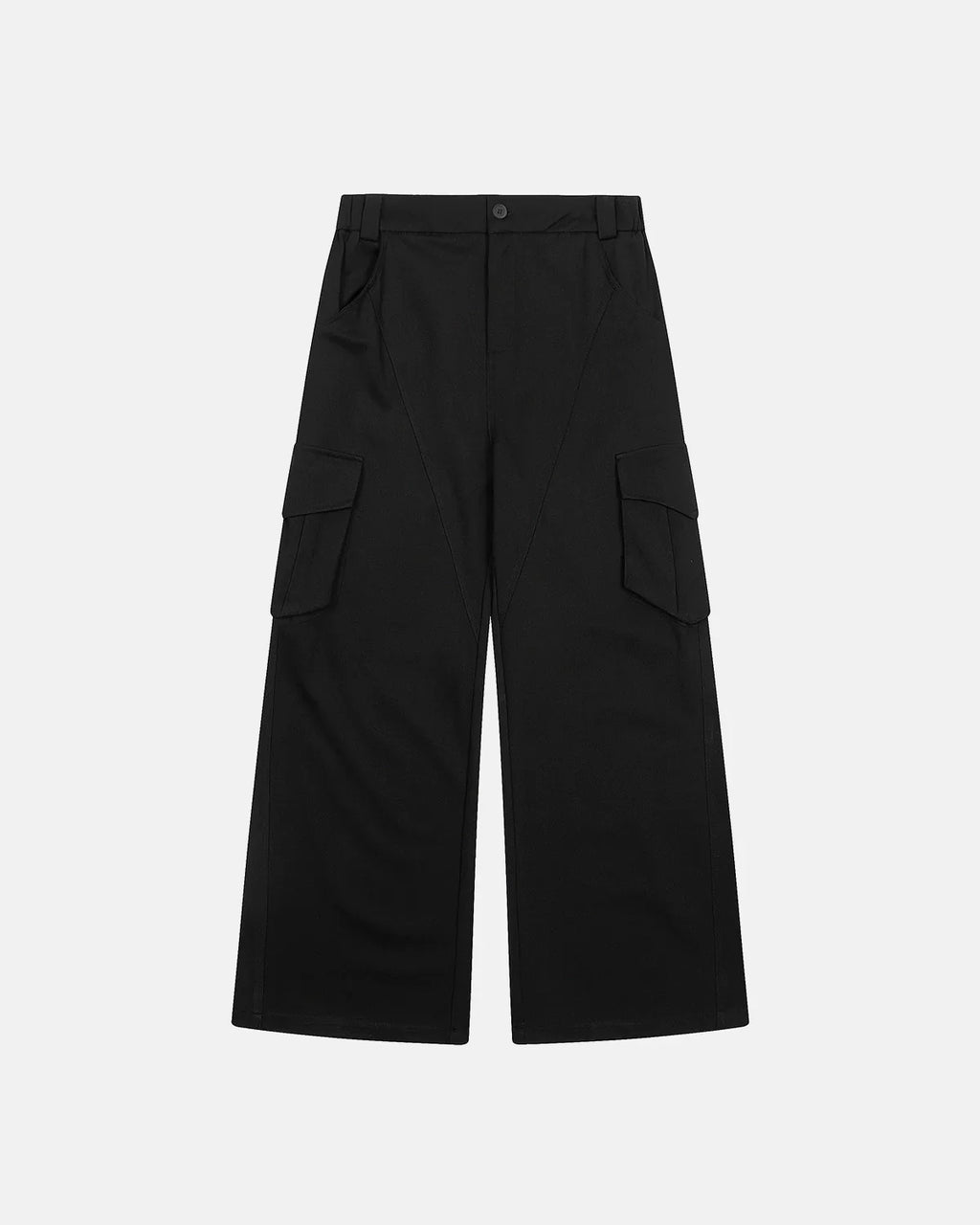 Inflation Streetwear structured wide leg cargo pants with multiple pockets, in a relaxed fit style, shown in the product image.
