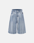 Woven texture baggy jorts from INFLATION streetwear with a relaxed fit and casual design, featuring a woven fabric appearance.