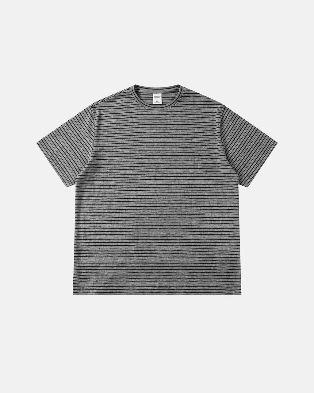 Inflation Streetwear Old Money striped T-shirt featuring a stylish, casual design with bold horizontal stripes and the INFLATION logo.