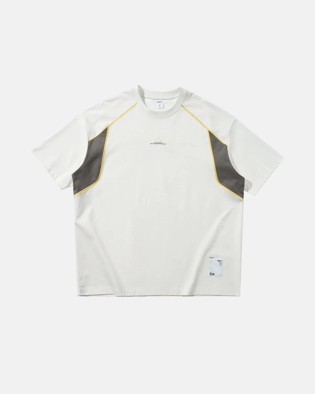 Inflation Streetwear glow-in-the-dark stitching oversized T-shirt showing a relaxed fit and luminous thread details on front.