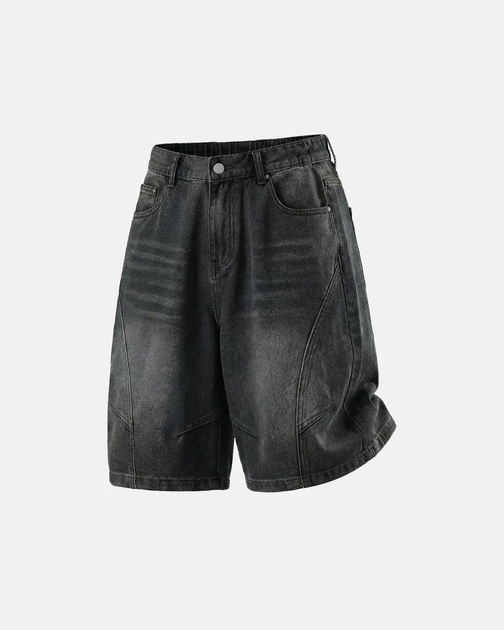 Inflation Streetwear structured washed denim shorts, casual pants with a relaxed fit and light distressed details.