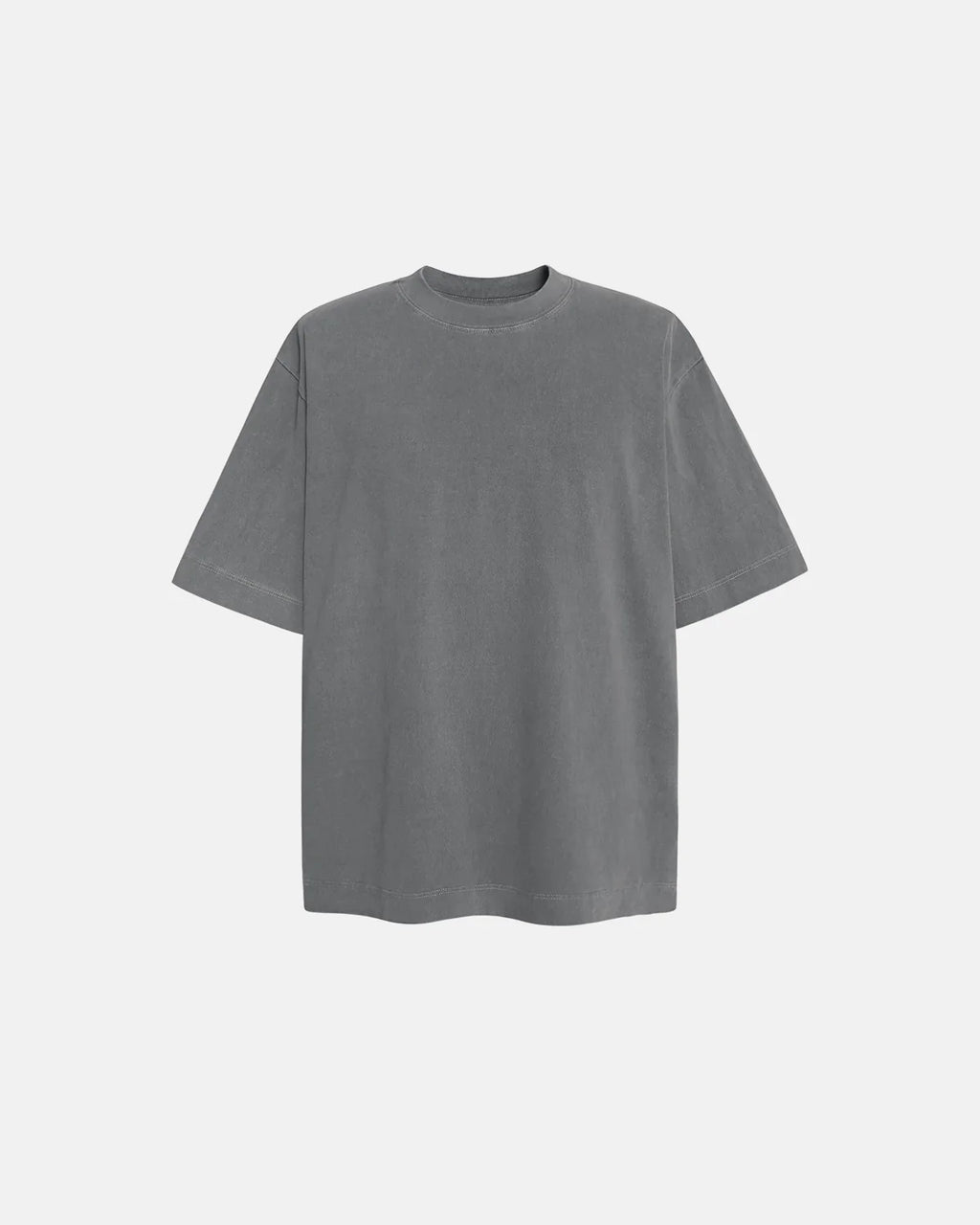 Inflation Streetwear acid washed cotton T-shirt with a relaxed fit, featuring a vintage-inspired, distressed design in light blue shades.