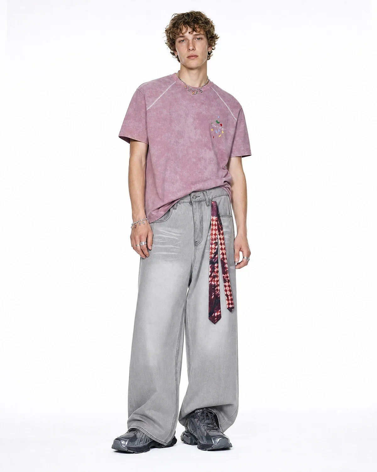 Inflation Streetwear climbing graphic puff print T-shirt featuring bold design and vibrant colors on a casual fit shirt.