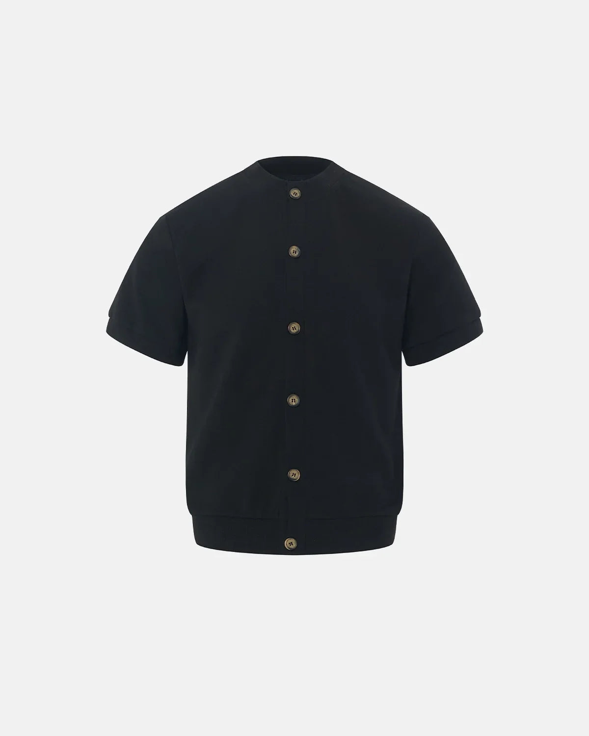 Inflation Streetwear Old Money short sleeve button cardigan T-shirt with vintage-inspired design and classic button details.