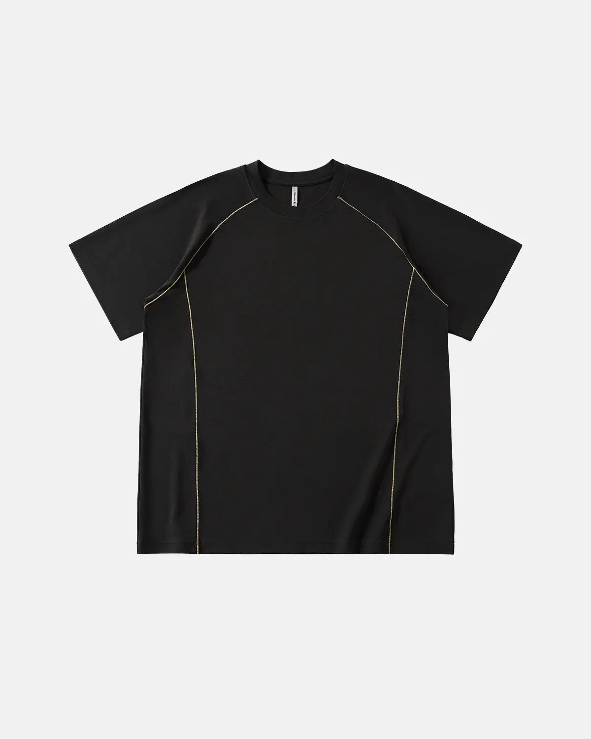 Lightweight stitching activewear tee by INFLATION featuring breathable fabric and modern streetwear style.