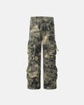 Inflation Camo Multi-Pocket Baggy Cargo Pants with multiple pockets and relaxed fit, featuring a camouflage design and streetwear style.