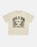 Graphic washed vintage oversized T-shirt from Inflation Streetwear featuring bold printed design and relaxed fit in soft fabric.