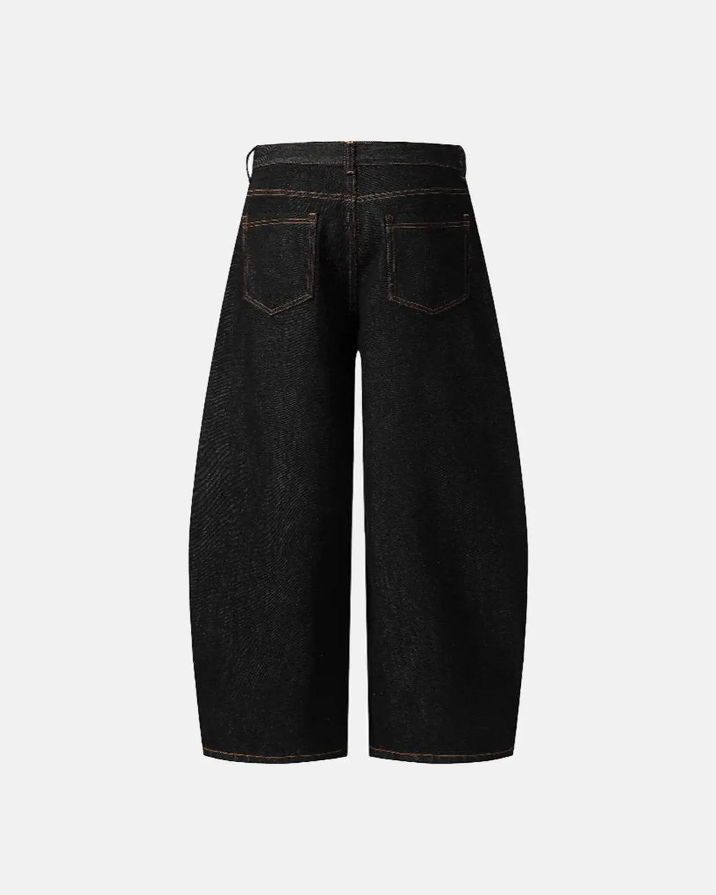 Inflation Streetwear Pocket Embroidery Raw Barrel Jeans displayed with detailed stitching and distressed denim style.