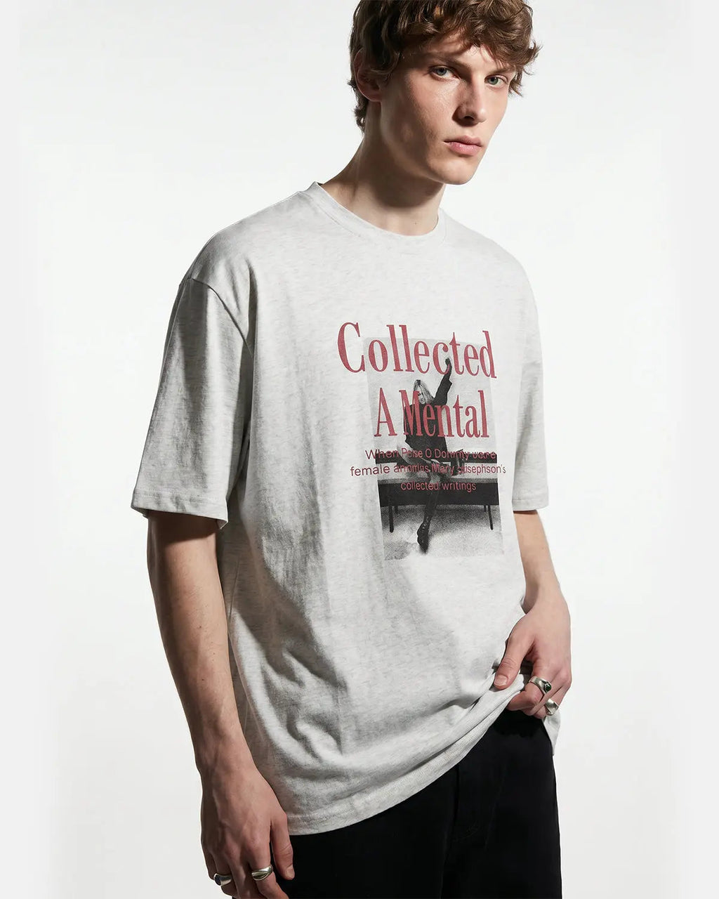 Retro graphic cotton T-shirt by INFLATION featuring bold inflation-themed print on a casual streetwear tee.