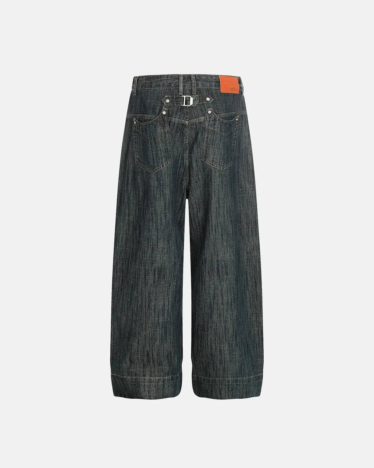 Flation Flation Streetwear cinch back bamboo weave jeans, casual pants with a relaxed fit and stylish design.