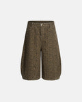 Leopard print barrel longline shorts by INFLATION featuring a stylish, relaxed fit and bold animal print design.