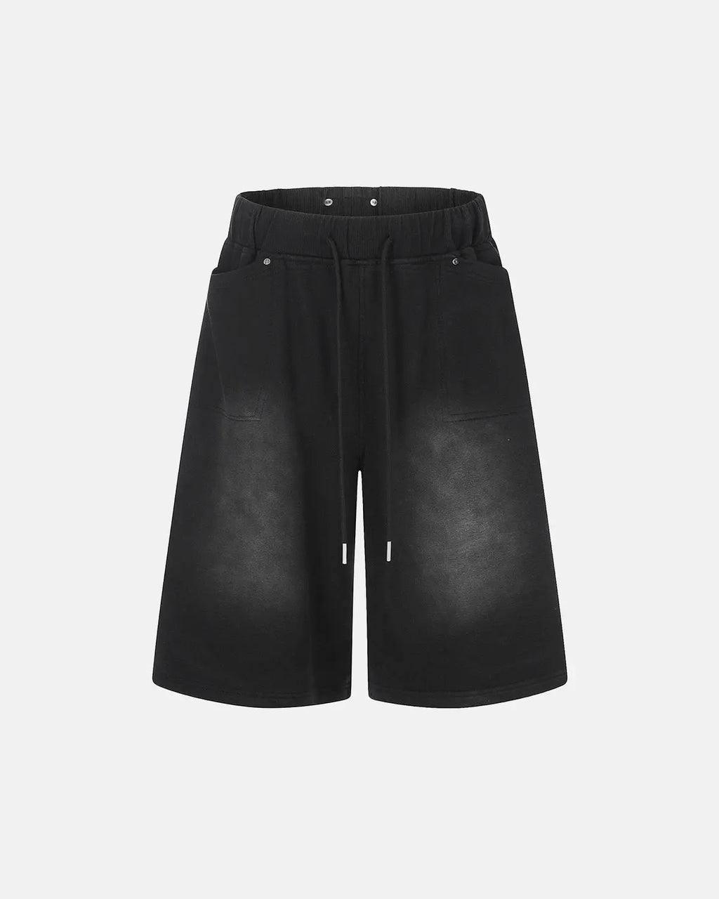 Monkey Washed Sweat Shorts by INFLATION, casual streetwear pants with a relaxed fit and washed fabric, shown in a neutral color.