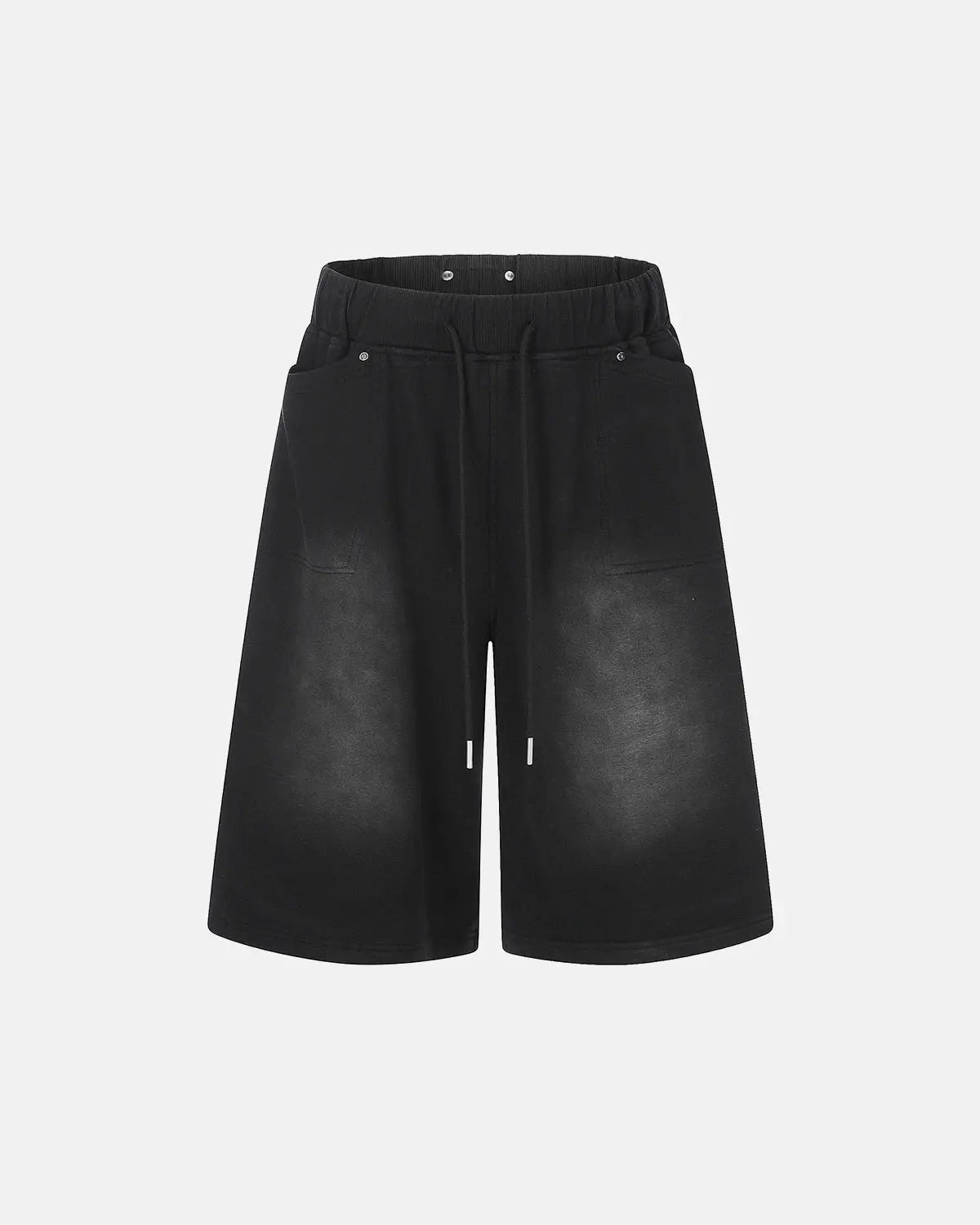 Monkey Washed Sweat Shorts by INFLATION, casual streetwear pants with a relaxed fit and washed fabric, shown in a neutral color.