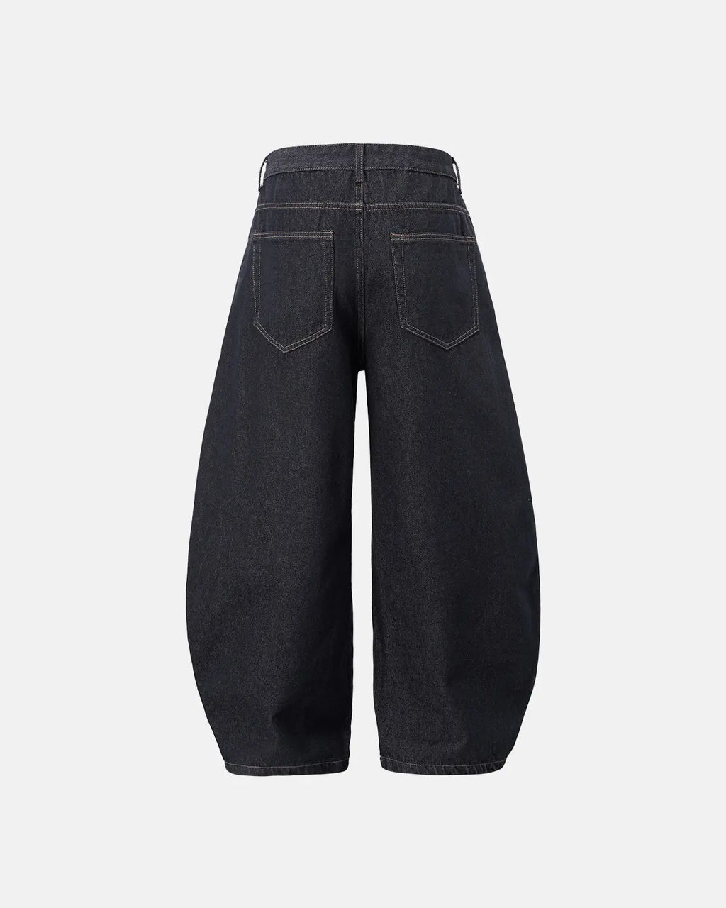 Flation Raw Color Barrel Baggy Jeans, men's casual pants with a relaxed fit and raw edge details, shown in a front view.