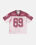 Floral digital print mesh jersey from Inflation Streetwear featuring vibrant floral patterns and lightweight breathable fabric.
