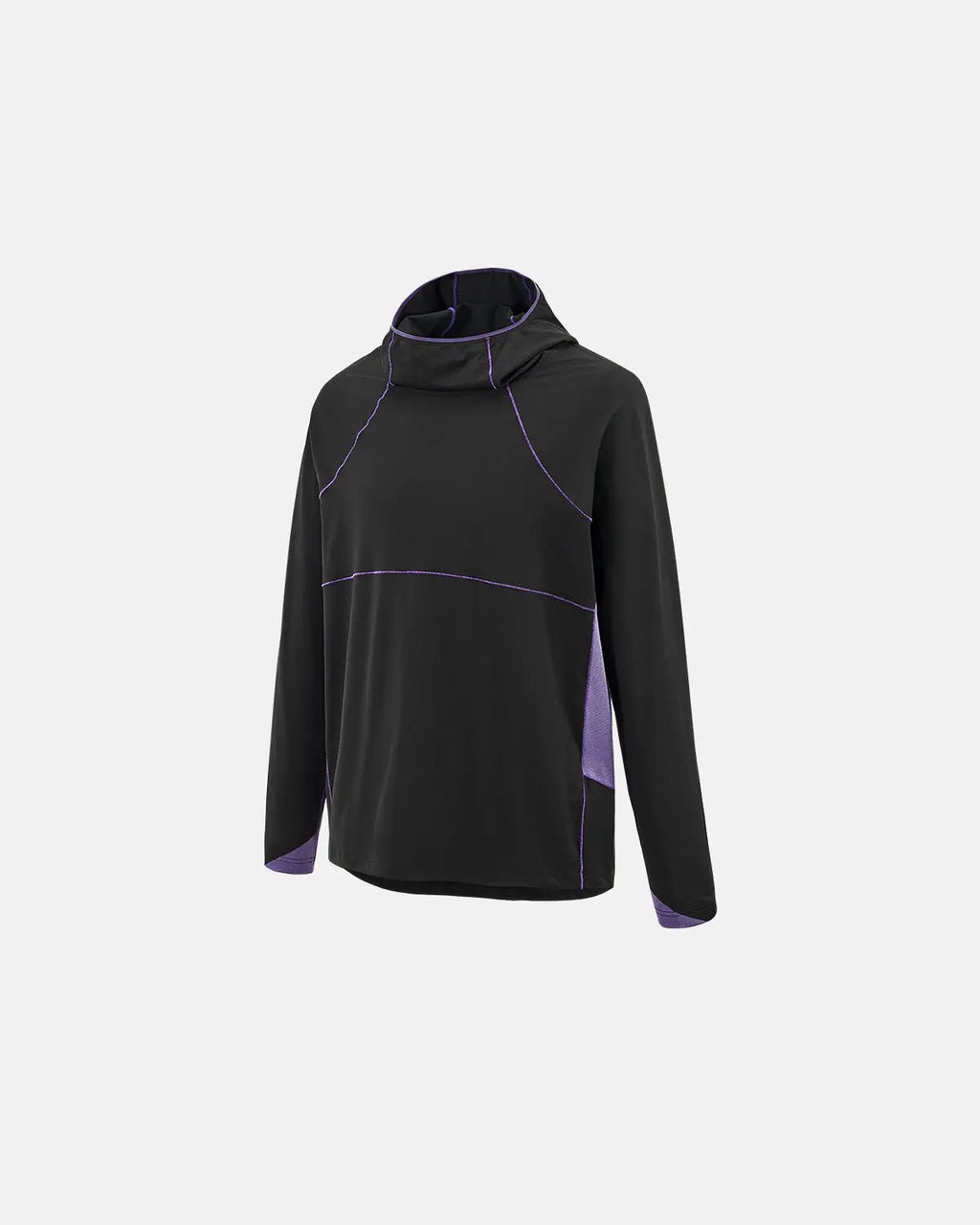 Inflation COOLMAX breathable hooded tee in black, featuring a relaxed fit and stylish streetwear design with a hood and short sleeves.