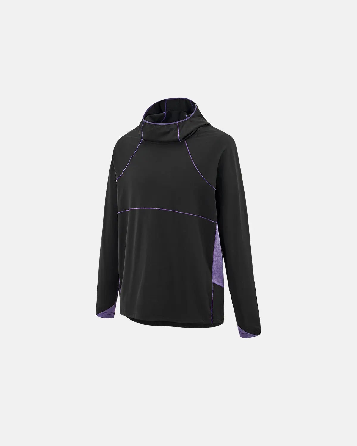 Inflation COOLMAX breathable hooded tee in black, featuring a relaxed fit and stylish streetwear design with a hood and short sleeves.