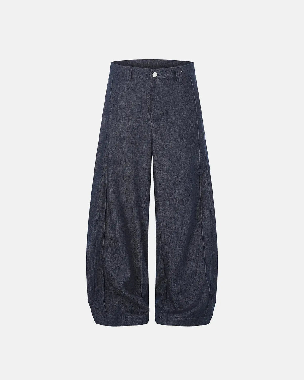 Lightweight structured barrel jeans from INFLATION featuring a modern streetwear style with a relaxed fit and classic denim texture.