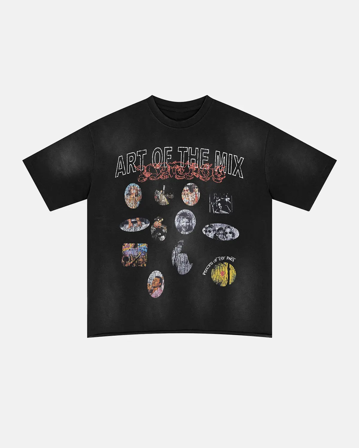 Inflation Streetwear graphic print washed oversized T-shirt with bold design and relaxed fit, casual streetwear style.
