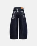 Inflation Multi Pockets Design Barrel Jeans featuring multiple cargo pockets and a stylish streetwear fit.