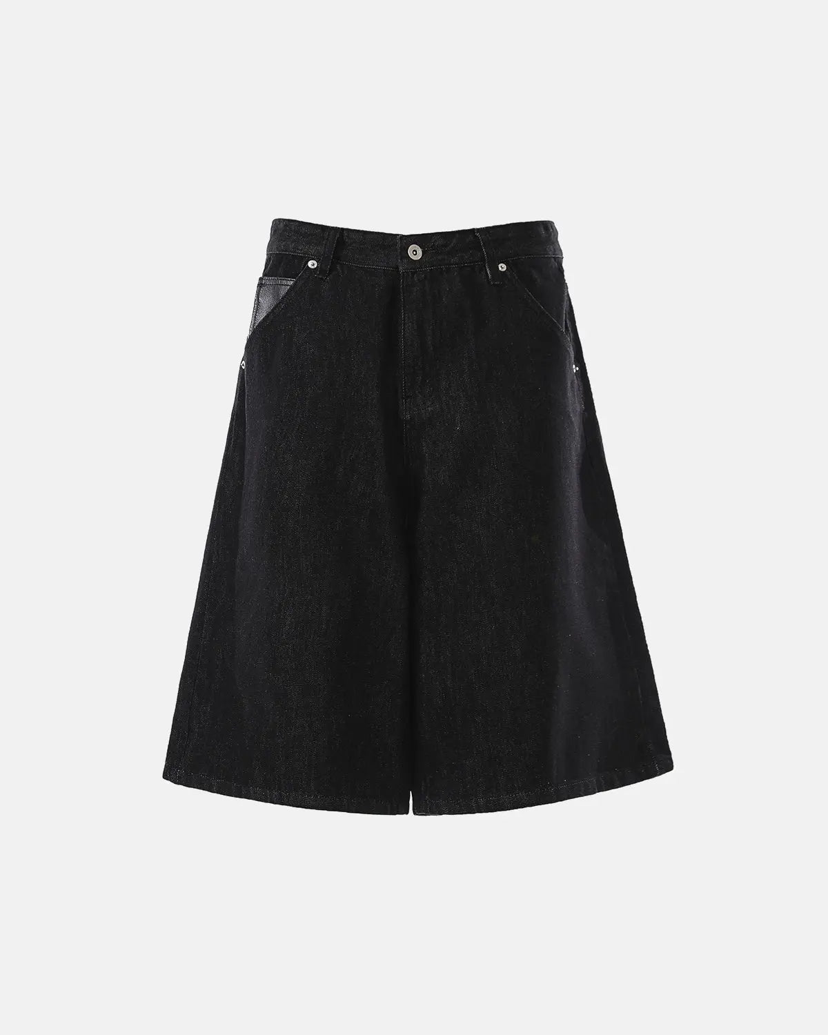 Longline wide-leg Jorts pants by INFLATION Streetwear, featuring a relaxed fit and casual denim style.