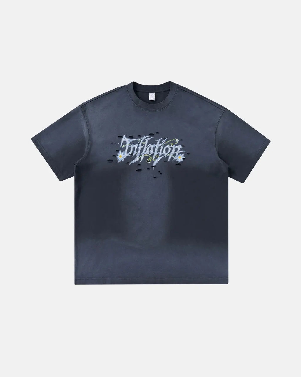 Inflation Streetwear Monkey Washed Ripped Graphic Tee featuring a distressed design and bold monkey graphic on soft fabric.