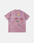 Inflation Streetwear climbing graphic puff print T-shirt featuring bold design and comfortable fit, displayed on a white background.