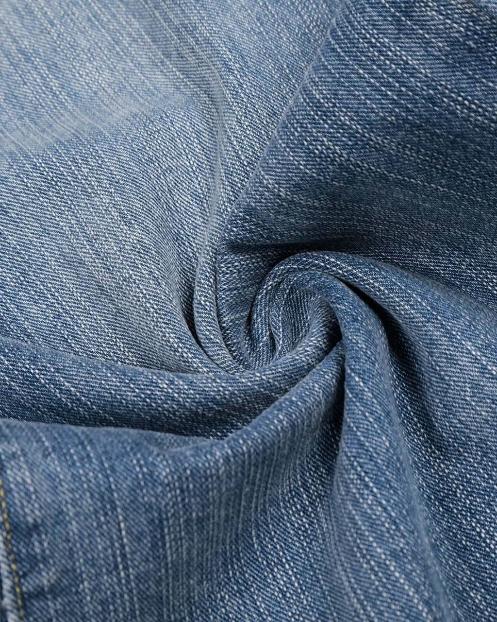 INFLATION Cinch Back Washed Bamboo Weave Baggy Jeans, relaxed fit pants with cinch waist, distressed denim look, casual streetwear style.