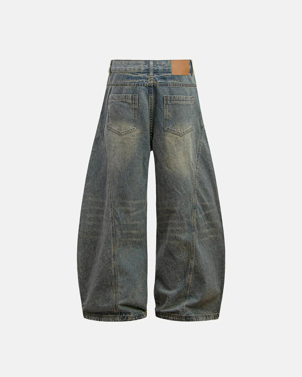 Flation Super Barrel Baggy Jeans, streetwear pants with a relaxed fit and stylish design, shown in a front view image.