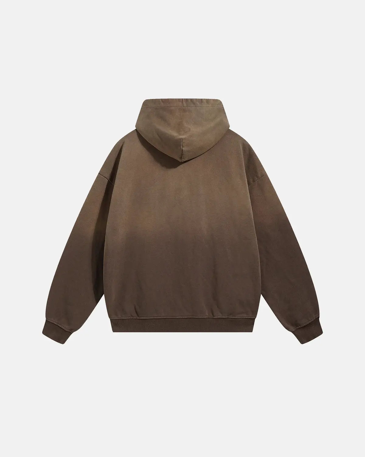 Flation Monkey Wash French Terry Zip Up Hoodie in gray with front pockets and hood, casual and comfortable men's sweatshirt.