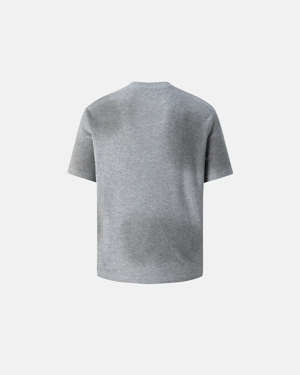 Inflation Streetwear distressed graphic waffle tee, casual black t-shirt with worn-out style and graphic design on front.