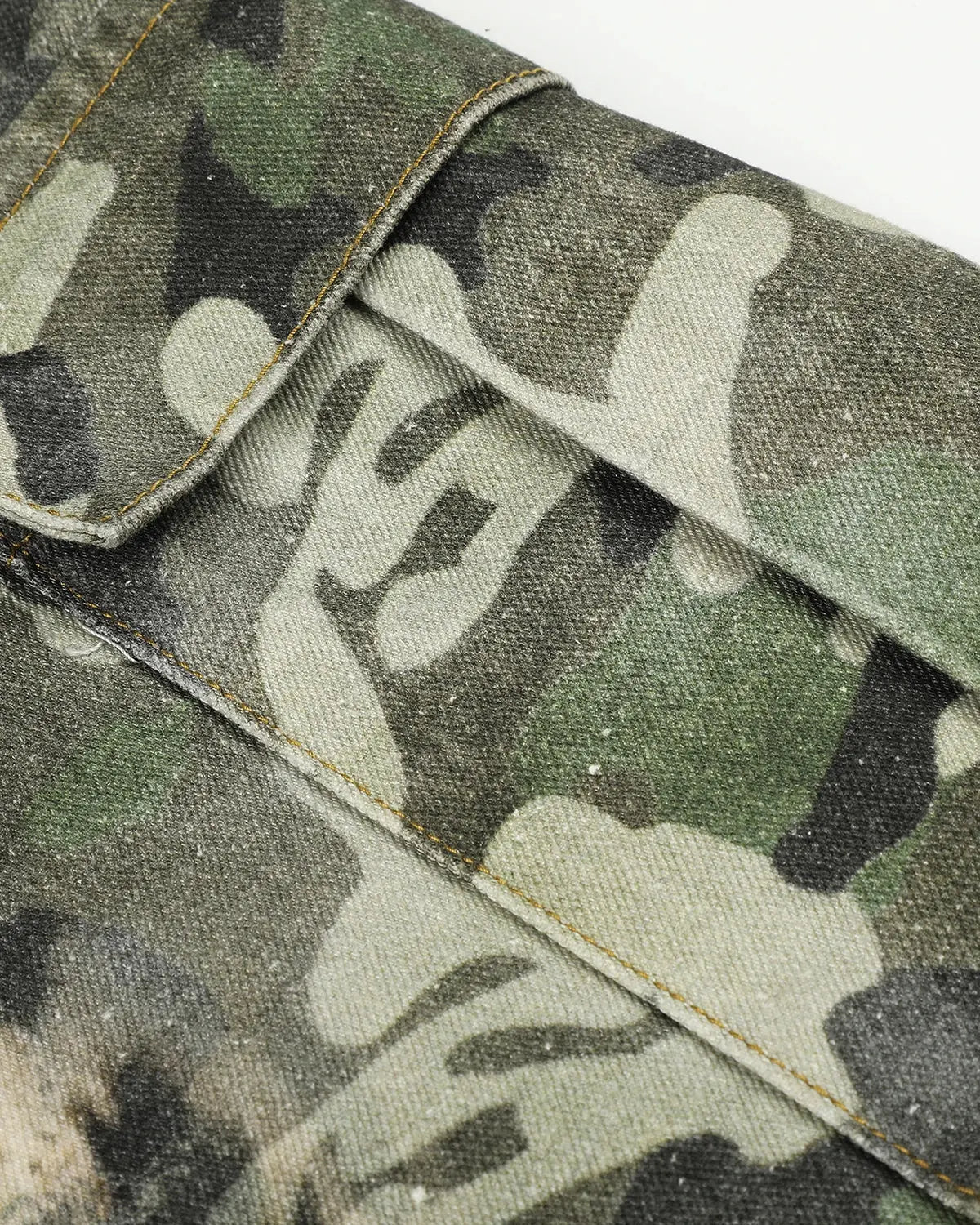 Leopard camo cargo longline shorts by INFLATION Streetwear, featuring a stylish camouflage pattern and extended length.