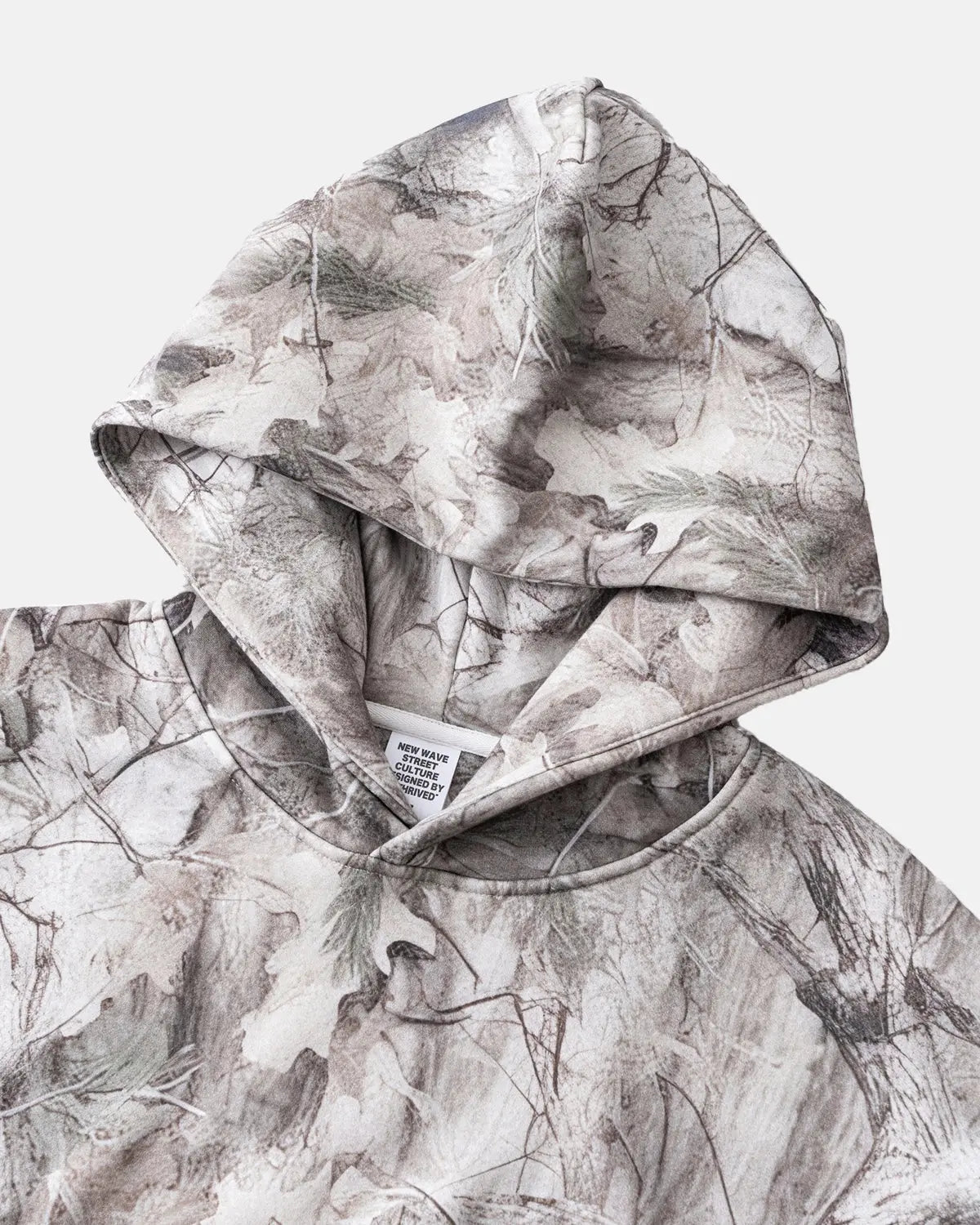 Inflation brand Realtree camo oversized hoodie with bold camouflage pattern and relaxed fit, perfect for streetwear style.