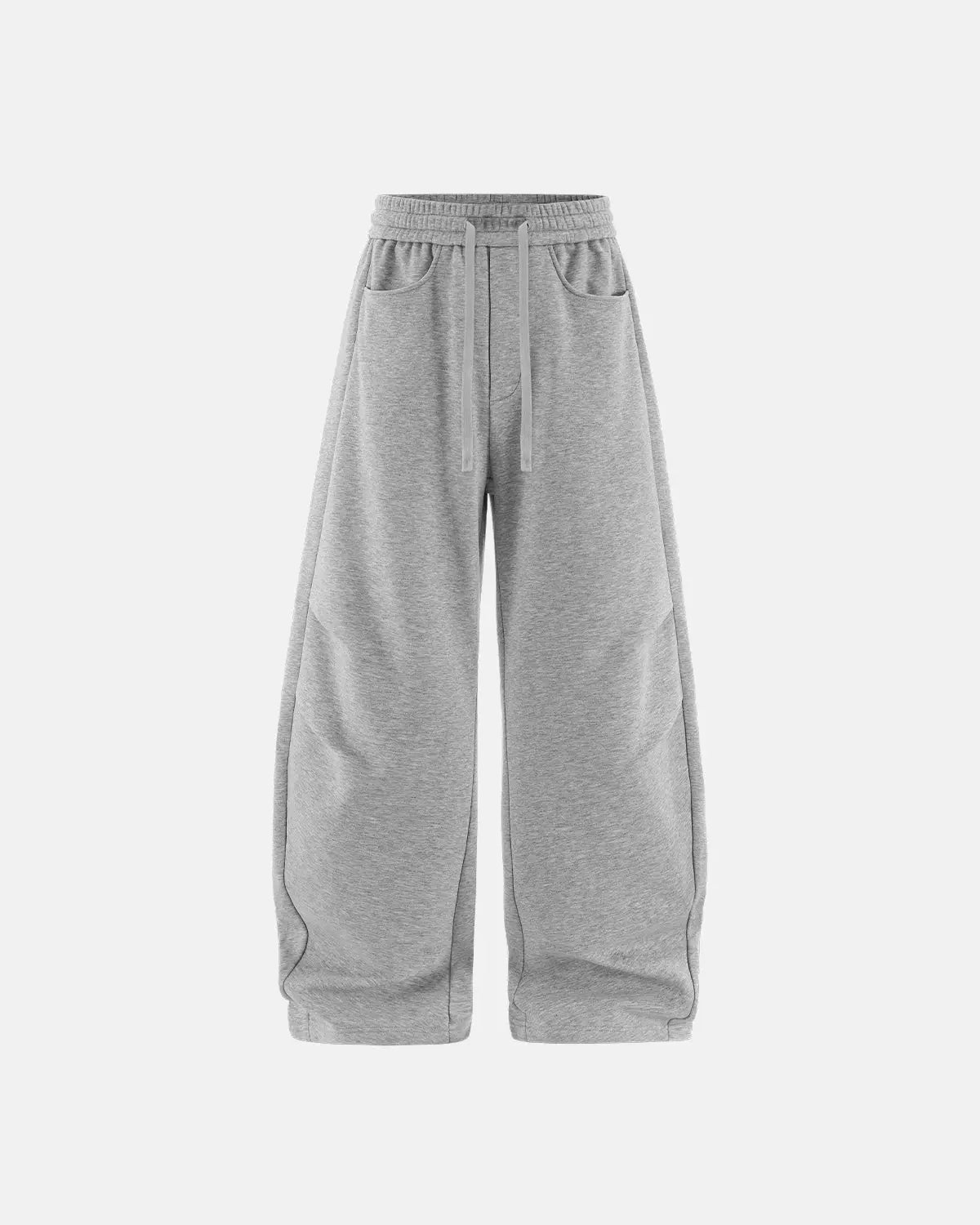 Inflation Solid Color Fleece Barrel Sweatpant featuring relaxed fit and soft fleece fabric, stylish streetwear casual wear.