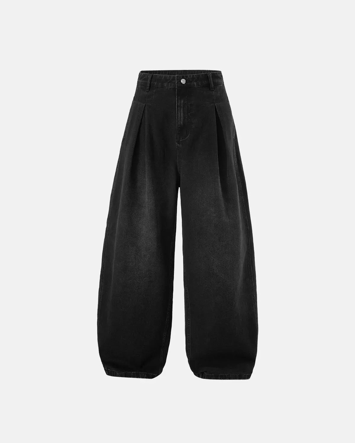 Acid washed super baggy jeans by INFLATION, featuring a relaxed fit, distressed details, and streetwear style.